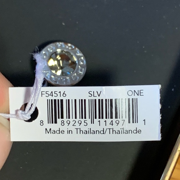 COACH Open Circle Stone Strand Earrings - Picture 6 of 8